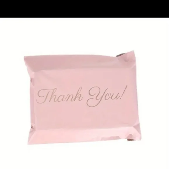 NEW PINK THANK YOU POLYMAILER BAGS. 6 X 9  QTY  25 Hp🔥🔥🔥🔥 - Picture 2 of 4